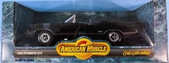 Ertl American Muscle 1969 Plymouth GTX HEMI Convertible Black 1:18 Diecast
