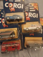 Lot of 6 Corgi vehicles,MOC cards have liight creases