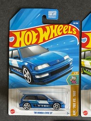 Hot Wheels ’90 Honda Civic EF Lot of 3 : Blue and Red and Green