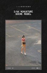 1/64 Diorama Figure Model City Street View Doll Girl Scene Display Prop Model