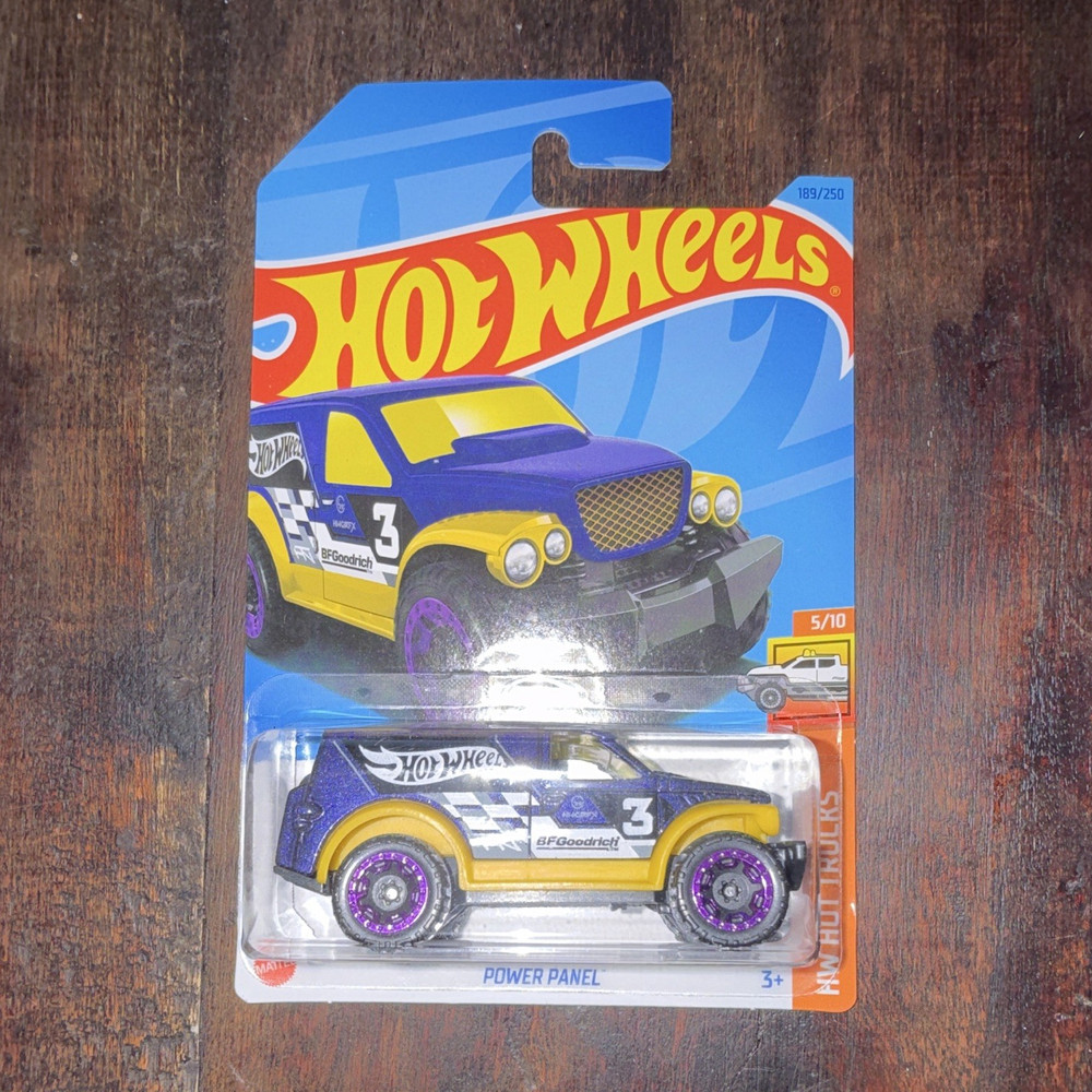 Hot Wheels Power Panel HW Hot Trucks 1:64 Yellow/Blue/Purple Diecast Unopened