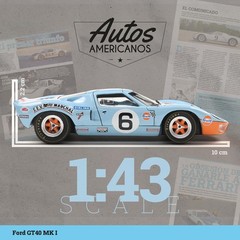 Classic 1:43 American GT40 MK 1 1967 Diecast Car – Collectible Legendary Vint…