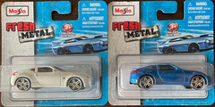 Maisto Fresh Metal 2009 Nissan 370Z Metallic Blue & Pearl White🔥🔥🔥VHTF