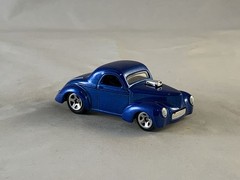 Hot Wheels Custom 41 Willys Coupe 2009 New Models Blue 5SPs
