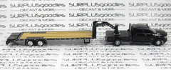 Greenlight 1:64 Black 2023 DODGE RAM 3500 Dually Flatbed w/Gooseneck Trailer