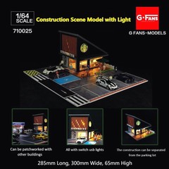 1/64 Diorama Car Garage Model City Street View Building Scene Display Model Gift