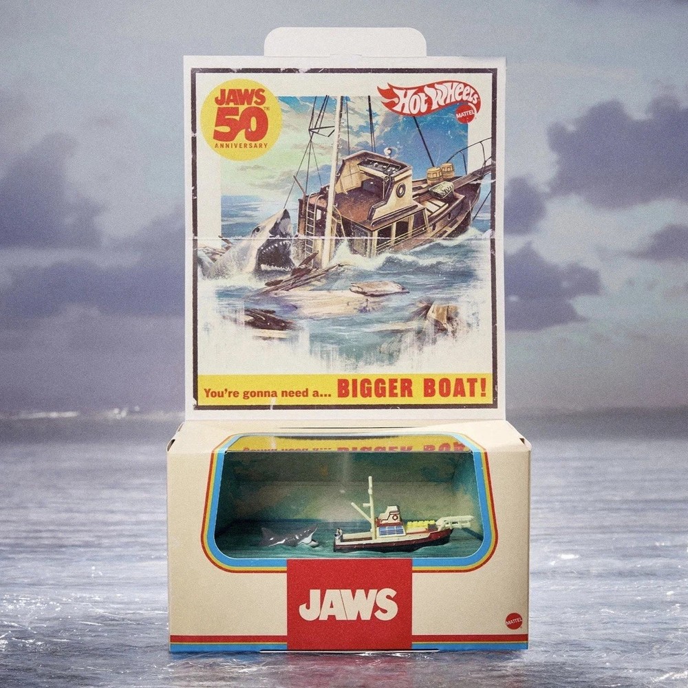 SDCC 2025 Hot Wheels 50th Anniversary Jaws Set JHY20-9893 Sealed Mattel Excl.