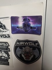AIRWOLF 1980s STICKERS VARIETY PACK (6) *WORLDWIDE 🌐 SHIPPING*