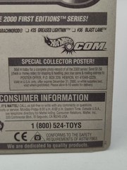 2000 Hot Wheels First Editions Vulture #089 #29/36 Black Clear Orange Base