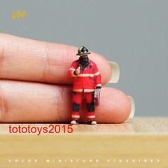 1/87 1/64 1/43 1/35 1/24 1/18 Male Firefighter Scene Minatures Figures Doll Toy