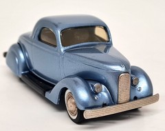 43rd Avenue 1/43 Ford Custom Three Window Coupe Metallic Blue Metal Model Car