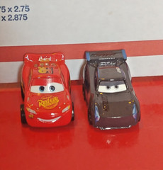 Disney Pixar Cars Mini Derby Racers Lightning McQueen And Jackson Storm