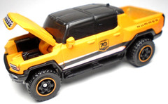 2023 MATCHBOX GMC HUMMER EV ORANGE 1:64 DIECAST 2 7/8″ SUV TRUCK W WHITE & BLACK