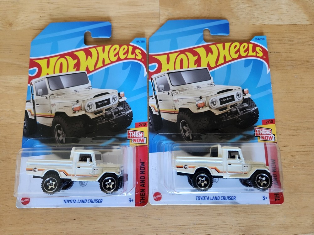 2023 Hot Wheels Lot Of 2 Toyota Land Cruiser Treasure Hunt 194/250 Then And Now
