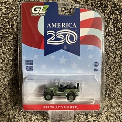 2026 1:64 Greenlight 1942 Willy’s MB Jeep AMERICA 250th Anniversary NEW!