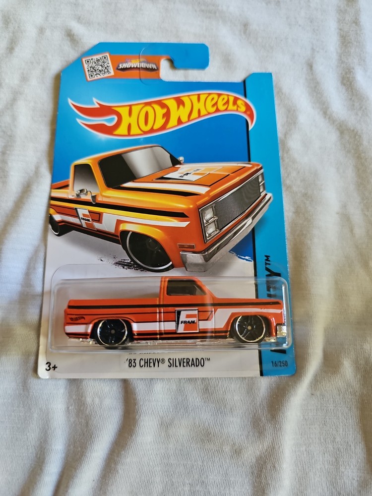 2015 Hot Wheels ’83 CHEVY SILVERADO Orange 16/250 LITTLE BEND Performance FRAM