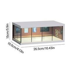 1/64 Die-Cast Car Display Case with LED Lights For Collectible Toy Car Models