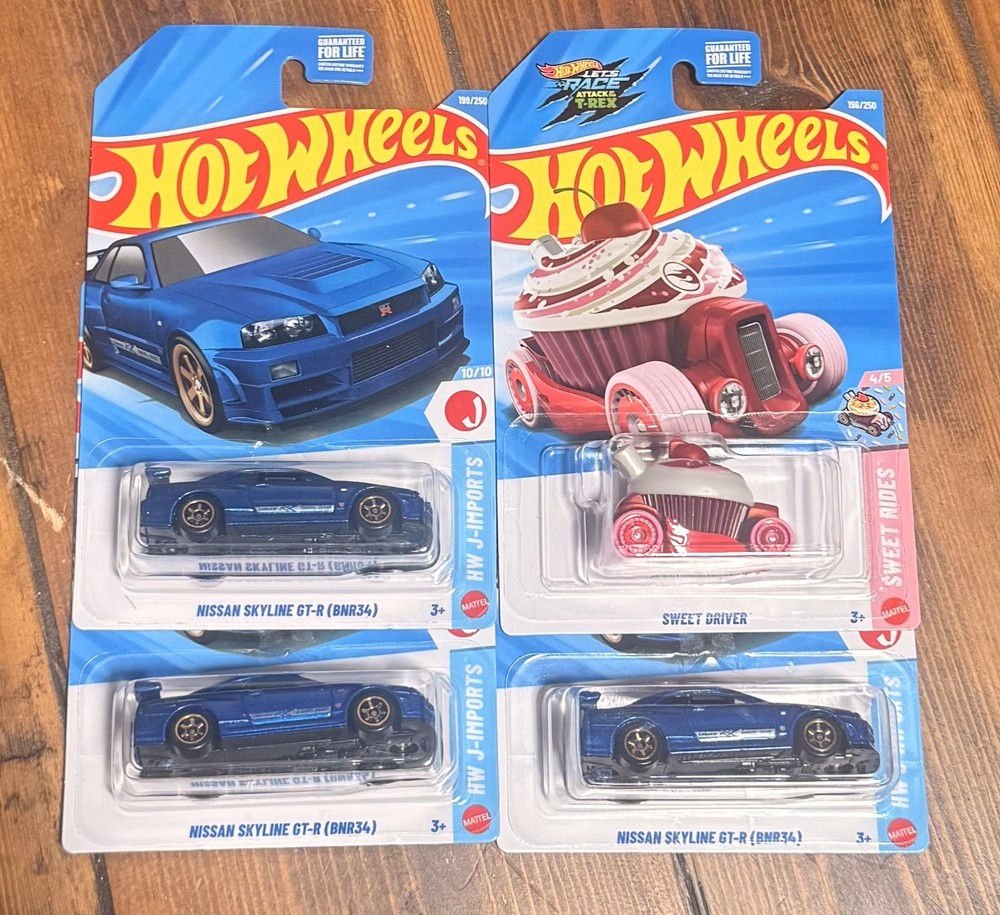 Hot Wheels 2026 (Lot of 3) Mainline Nissan Skyline GTR R34 Plus 🔥Sweet Driver🔥