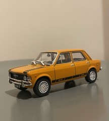 Fiat 128 Diecast Car 1:43 Salvat Metal Orange 1971 New Without Box