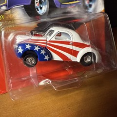 Lot Of 2 Racing Champions Bad Gassers Metal Body Rubber Tires Willys Ford Coupe