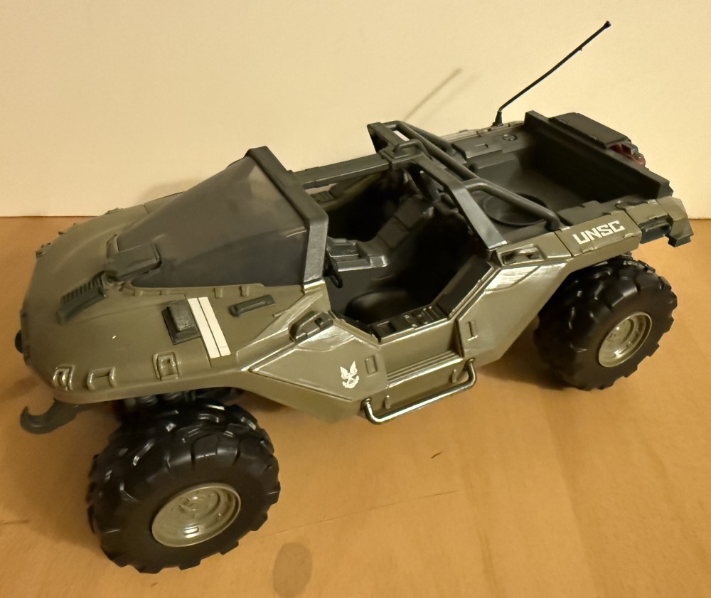 HALO WARTHOG UNSC 2020 Jazwares Microsoft 11″ vehicle incomplete NO TURRET loose