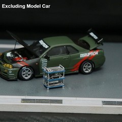 Diorama 1/64 Tool Cart Model Car Garage Workshop Scene Props Model Accessories