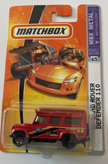 Matchbox MBX Metal ’97 Land Rover Defender 110 #65 Red – New