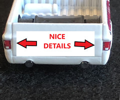 Clear 1:64 Waterslide Decal for 83 Chevy Silverado Pink Panther
