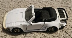 Porsche 911 Turbo Convertible 4.5 Inches Long White