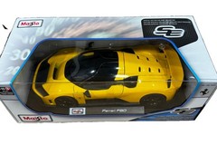 Maisto Ferrari F80 1:18 Diecast Car Yellow/Black Special Edition Boxed Stand