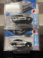 Hot Wheels Zamac 1985 HONDA CR-X *2026 H case *Lot of 2 with Card Protectors