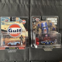 M2 DIORAMA CHASE. 1966 FORD GT40 MK II GULF & 1971 Nissan Skyline. Lot Of 2