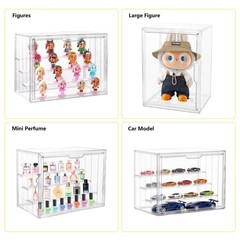 Acrylic Clear Display Case for Collectibles, 4 Layer Large 1-Pack,