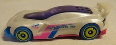Hot Wheels Gazella R 2017 Diecast Plastic White Blue Spring 2019 Loose Toy Car