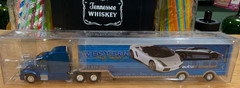 Rare Tonkin TNS 1/87 Western Auto Distributing Peterbilt 386 w/Racing Trailer