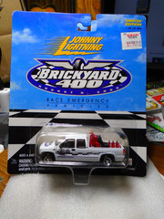 Johnny Lightning Brickyard 400 Race Emergency Vehicles Chevy Truck Extended Cab