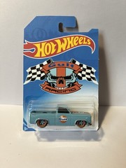 Hot Wheels 83 Chevy Silverado Gulf Oil Racing Custom With Real Rider Tires