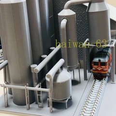 N Scale 1:160 Train Model Scene Factory Chemical Plant Building Model Kit Set