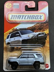 🌴🌴2019 Toyota 4Runner OFF ROAD TRD 4×4 Silver Matchbox 1/64 New In The Package