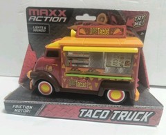 Maxx Action Taco Food Truck Friction Motor Rubber Tires Lights and Sound NEW
