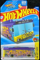 2025 Hot Wheels Purple Ain’t Fare Bus Art Cars #88, Netflix Let’s Race Graffiti