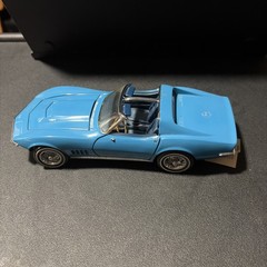 1/24 Franklin Mint 1968 Blue Chevrolet Corvette L88 Stingray .Top Missing!