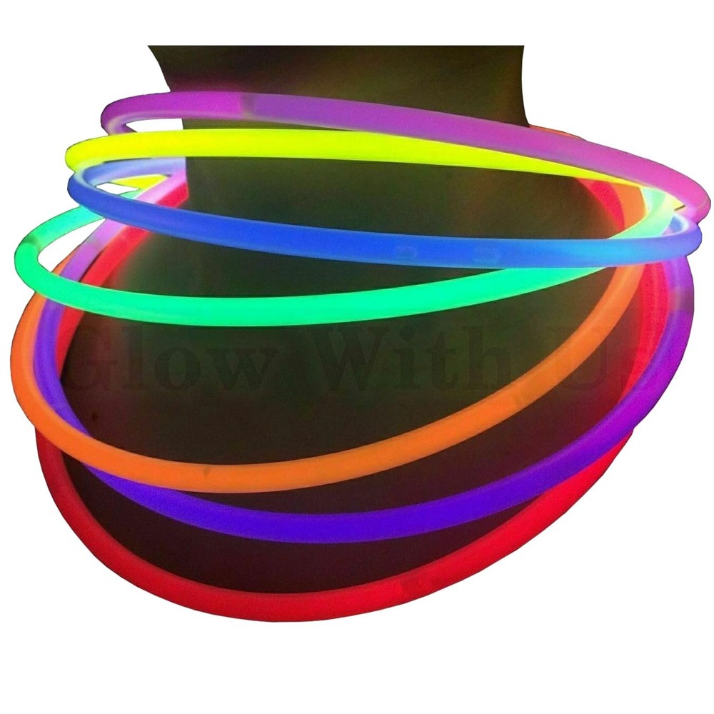 Glow Sticks Bulk Wholesale Necklaces, 100 22 Glow Necklaces, Glow 8-12 Hr, Conne