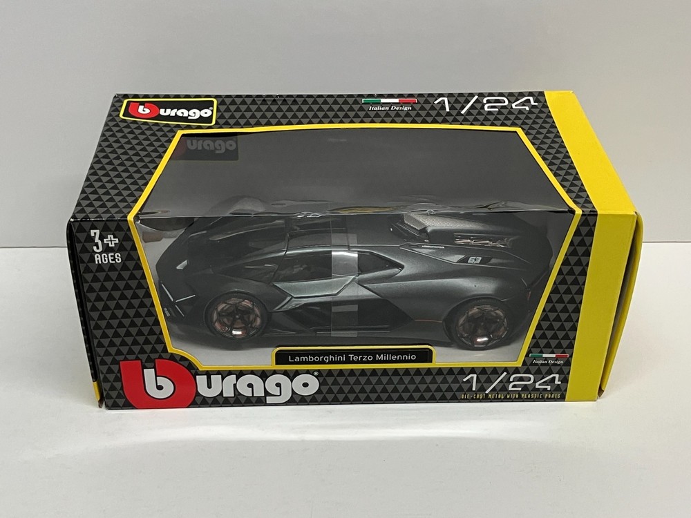 1/24 Bburago LAMBORGHINI TERZO MILLENNIO black die-cast Italian Design