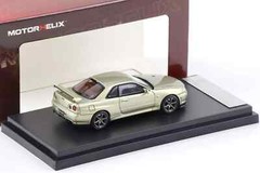 NISSAN SKYLINE GT-R R34 V-SPEC II JADE HOOD OPENS 1/64 DIECAST CAR MOTOR HELIX
