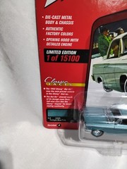 Johnny Lightning 1962 Chevy Bel Air Twilight Blue Poly & Tuxedo Black Lot of 2