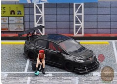 GDO 1/64 Honda civic Mugen RR Car Model Simulation Alloy Diecast Display Gifts