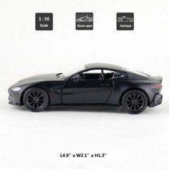 1:36 Aston Martin Vantage Model Toy Car Diecast Toy Vehicle Pull Back Black