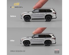CM MODEL 1/64 SILVER – 2024 TOYOTA SEQUOIA