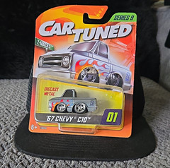 Z-Macks Car Tuned Series 9 1967 Chevy C10 Pickup Diecast Silver/Red/Blue